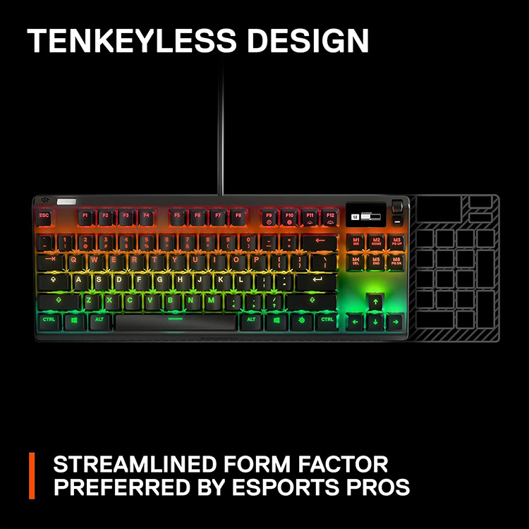 خرید کیبورد SteelSeries Apex Pro TKL نسل سه - بی‌سیم - سوییچ HyperMagnetic OmniPoint 3.0 - سیاه
